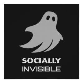 Funny Introvert Spooky Ghost ポスター