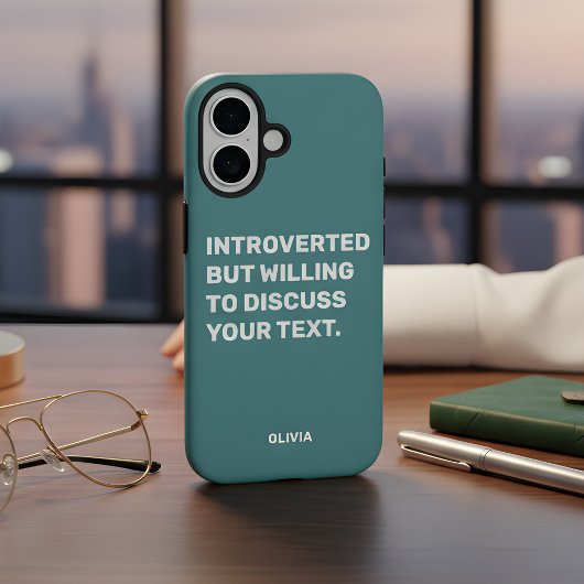 Funny Introverted But Willing To Discuss Case-Mate iPhoneケース