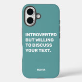 Funny Introverted But Willing To Discuss Case-Mate iPhoneケース (裏面)