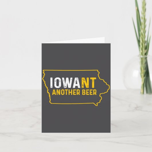 Funny Iowant Another Beer Iowa Beer Distressed  カード (正面)