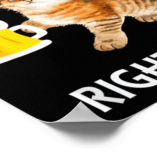 Funny Irish Beer Cat St Patricks Day Drinking With ポスター (角)