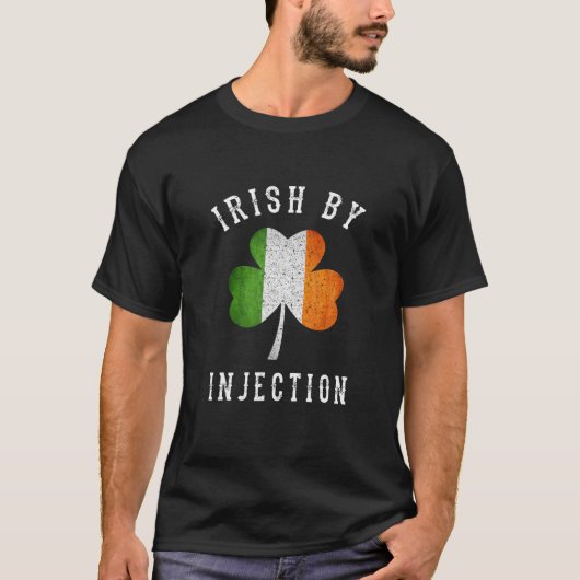 FUNNY IRISH BY INJECTIONS SHIRT - St Patricks Day Tシャツ (正面)