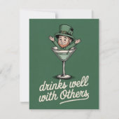 Funny Irish Drinking Buddy Party Card シーズンカード (正面)