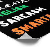 Funny Irish Fluent In Smart St Patricks Gift ポスター (角)