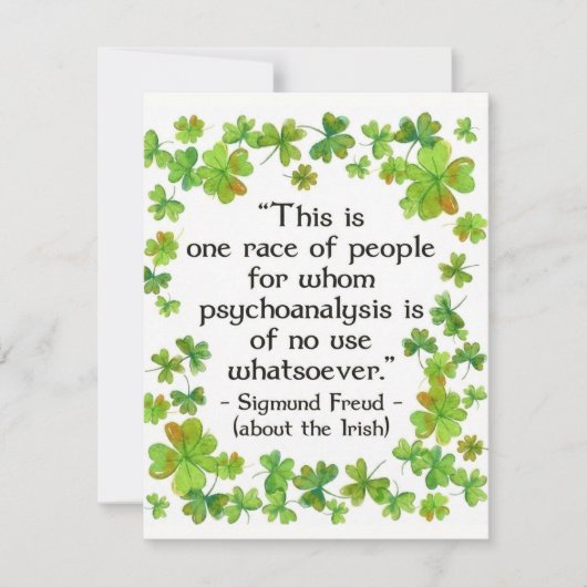 Funny Irish Quote St Patricks Card シーズンカード (正面)
