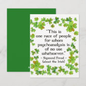 Funny Irish Quote St Patricks Card シーズンカード (正面/裏面)