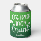 Funny Irish St. Patrick’s Day Typography Design  缶クーラー (缶正面)