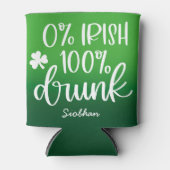 Funny Irish St. Patrick’s Day Typography Design  缶クーラー (正面)