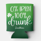 Funny Irish St. Patrick’s Day Typography Design  缶クーラー (裏面)