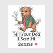 Funny Irish Terrier Dog Business Suit Coffee  シール (シート)