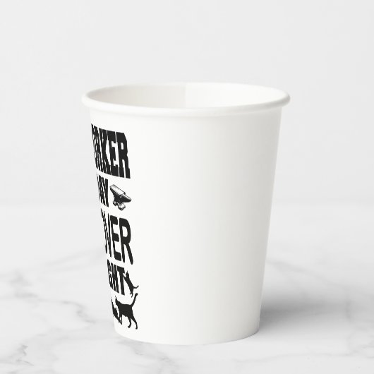 Funny Iron Worker by Day Cat Lover by Night 紙コップ (左)