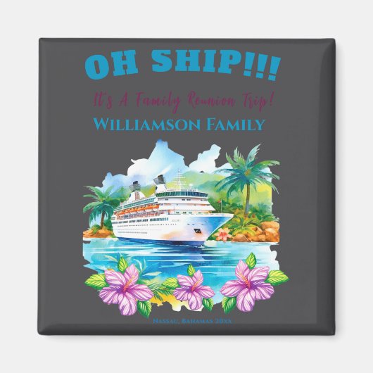 Funny Island Cruise Ship Family Reunion  マグネット (正面)