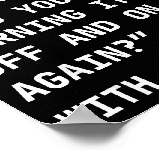 Funny It New Year’s Resolution Tech Computer Suprt ポスター (角)