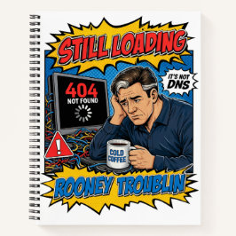 Funny IT Tech Humour loading Pop Art ノートブック
