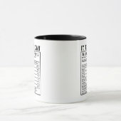 Funny IT Technician Nutrition Facts Tech Worker  マグカップ (中央)