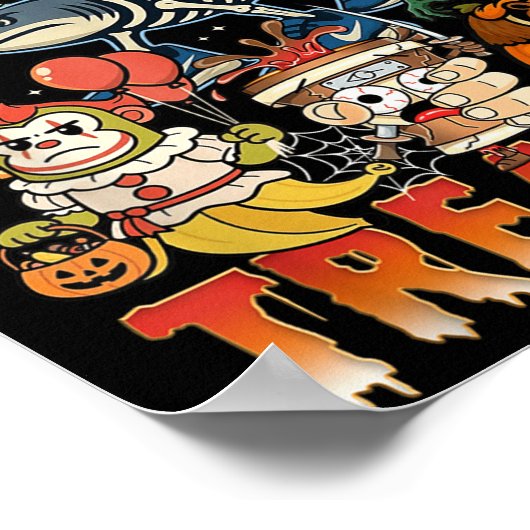 Funny Italian Brain Rot Italian Brainrot Halloween ポスター (角)