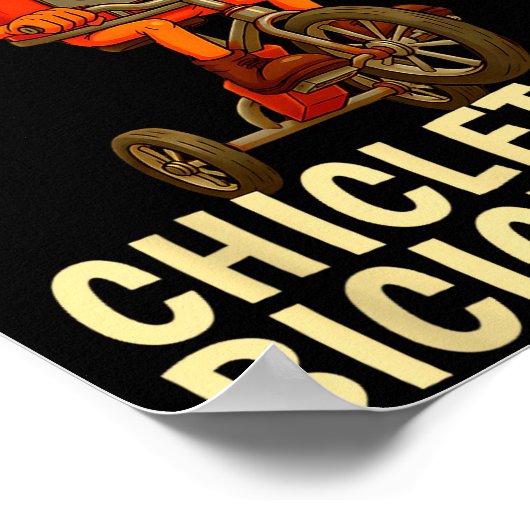 Funny Italian Brainrot Kids Meme Chicleteira Bicic ポスター (角)