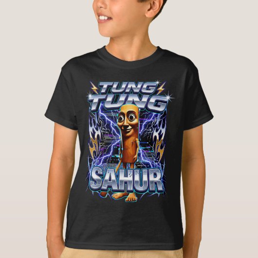 Funny Italian Brainrot Tung Tung Tung Sahur  Tシャツ (正面)