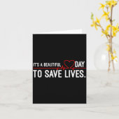 Funny It's A Beautiful Day To Save Lives Design  カード (黄色い花)