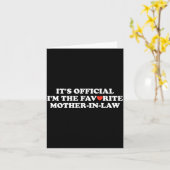 Funny It's I Am The Favorite Mother In Law Women  カード (黄色い花)