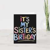 Funny It's My Sister's Birthday Sketch Pencil Arti カード (正面)