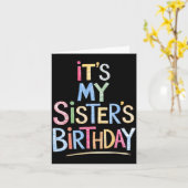 Funny It's My Sister's Birthday Sketch Pencil Arti カード (黄色い花)