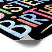 Funny It's My Sister's Birthday Sketch Pencil Arti ポスター (角)