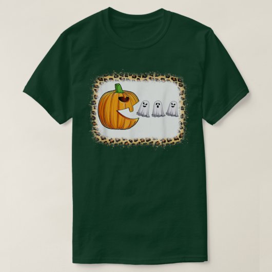 Funny Jackolantern Pumpkin With Ghosts Halloween C Tシャツ (デザイン正面)