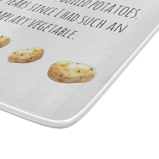 Funny Jane Austen Inspired Boiled Potato Quote カッティングボード (角)