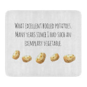 Funny Jane Austen Inspired Boiled Potato Quote カッティングボード (正面)