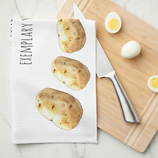 Funny Jane Austen Inspired Boiled Potato Quote キッチンタオル (四つ折り)