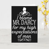 Funny Jane Austen Mr Darcy Quotes Book Club T Shir カード (黄色い花)