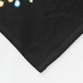 Funny Japanese Chin Christmas Graphics Dog Lights  フリースブランケット (角)