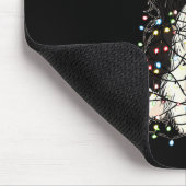 Funny Japanese Chin Christmas Graphics Dog Lights  マウスパッド (コーナー)