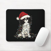 Funny Japanese Chin Christmas Graphics Dog Lights  マウスパッド (マウス)