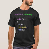 Funny Javascript Developer Programming Eat Sleep C Tシャツ (正面)