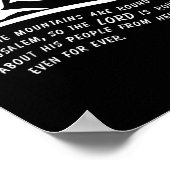 Funny Jerusalem Mountains Lord Cross Jesus Christi ポスター (角)