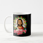 Funny Jesus Birthday Boy Christmas Xmas Holiday Ug コーヒーマグカップ (左)