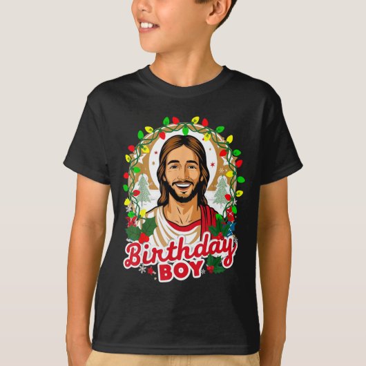 Funny Jesus Birthday Boy Christmas Xmas Holiday Ug Tシャツ (正面)