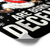 Funny Jesus Born In December Christmas Birthday Hu ポスター (角)