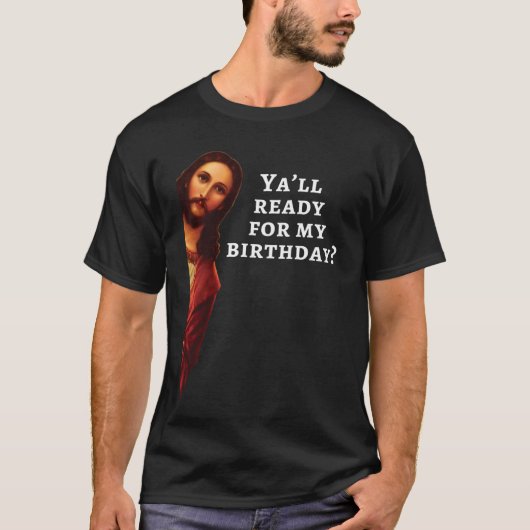 Funny Jesus Happy Birthday Christmas Gift retro Tシャツ (正面)