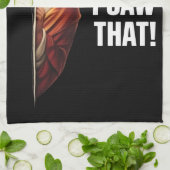 Funny Jesus "I Saw That" Christian meme design キッチンタオル (折り畳み)