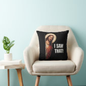 Funny Jesus "I Saw That" Christian meme design クッション (椅子)
