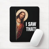 Funny Jesus "I Saw That" Christian meme design マウスパッド (マウス)