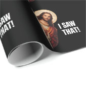 Funny Jesus "I Saw That" Christian meme design ラッピングペーパー (ロールコーナー)