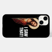 Funny Jesus "I Saw That" Christian meme design Case-Mate iPhoneケース (裏面 (横))