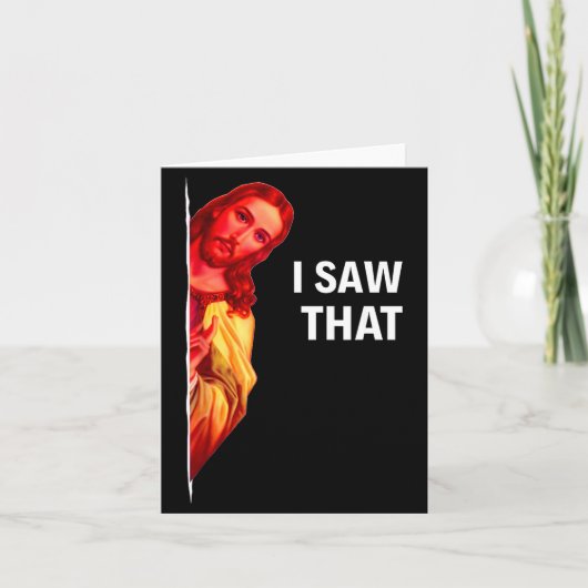 Funny Jesus Meme I Saw That Christian Quote Joke G カード (正面)
