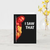 Funny Jesus Meme I Saw That Christian Quote Joke G カード (黄色い花)