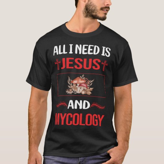 Funny Jesus Mycology Mycologist Mushrooms Classic  Tシャツ (正面)