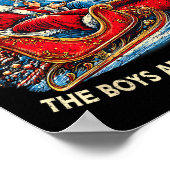 Funny Jesus Santa The Boys Are Back In Town Merry ポスター (角)